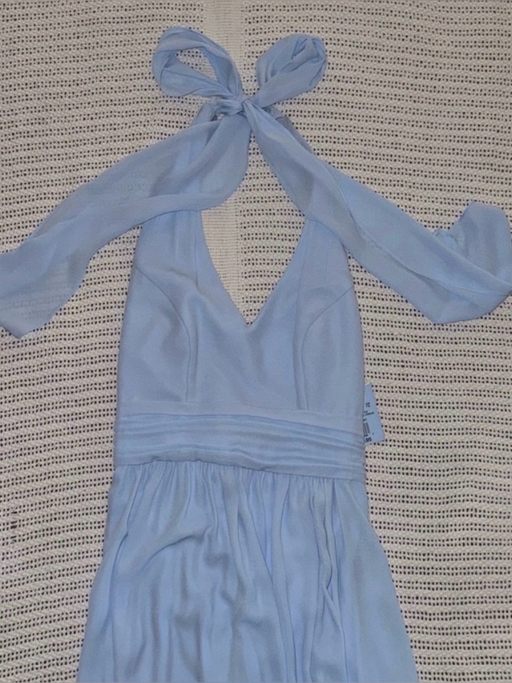 Ice Blue David’s Bridal Bridesmaids Dress